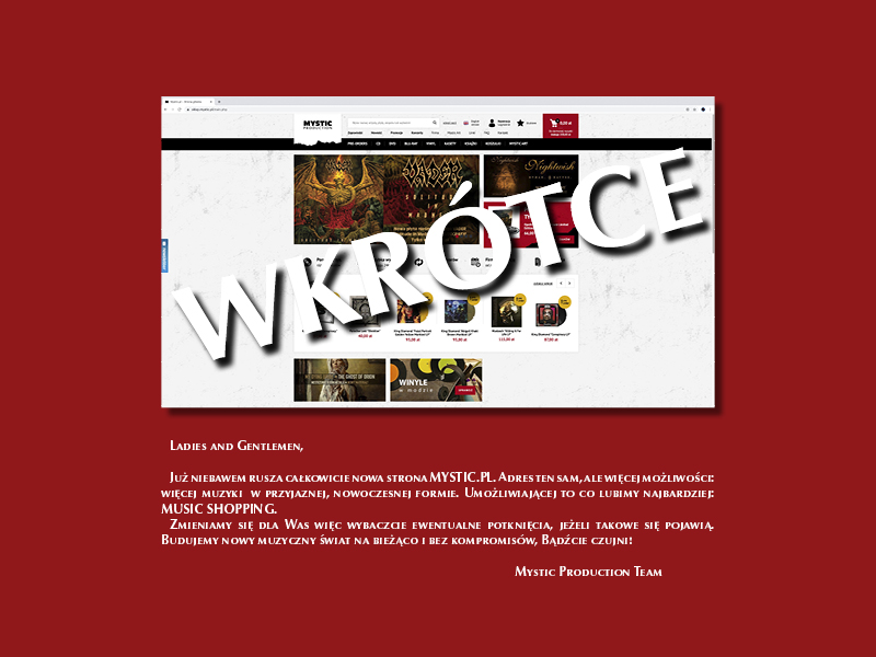 Mystic Production - wytwórnia płytowa, sklep muzyczny, płyty cd, dvd, koszulki, koncerty, bilety, metal, rock