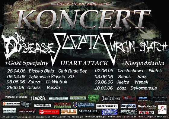 SCEPTIC i VIRGIN SNATCH na trasie koncertowej!